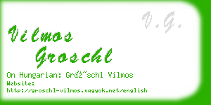 vilmos groschl business card